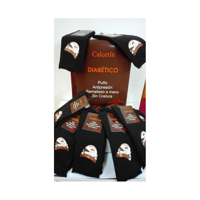 Calcetín especial diabético sin costuras.
