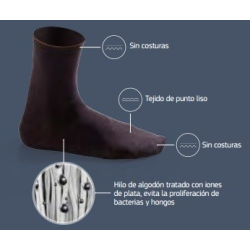 Calcetín especial diabético sin costuras.